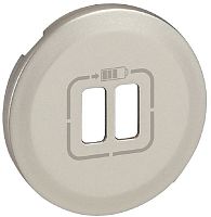 Лицевая панель Legrand Celiane для 2-м. розетки USB титан картинка